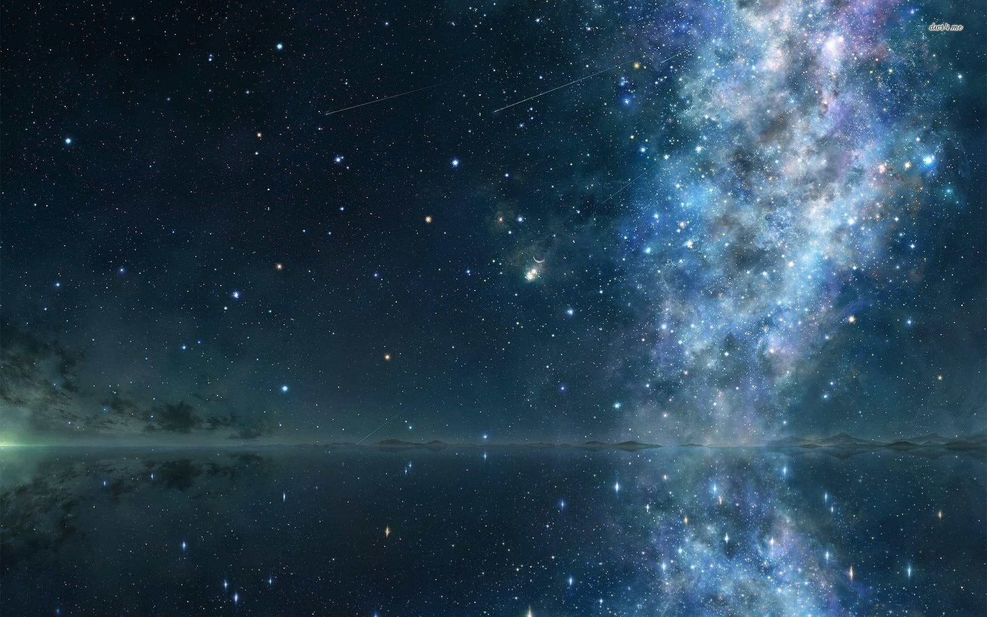 1920x1200 Space galaxy, space, stars, water, sea HD wallpaper