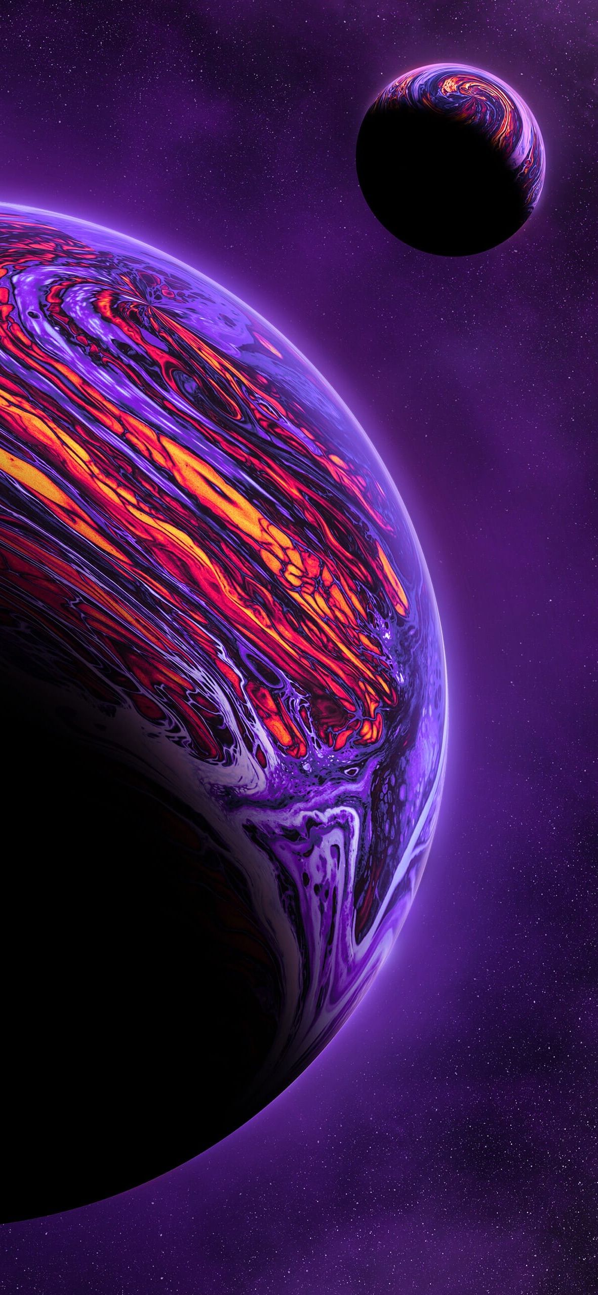 1181x2558 Wallpaper Planet, Liquid, Purple, Water, Fluid, Background Free Image
