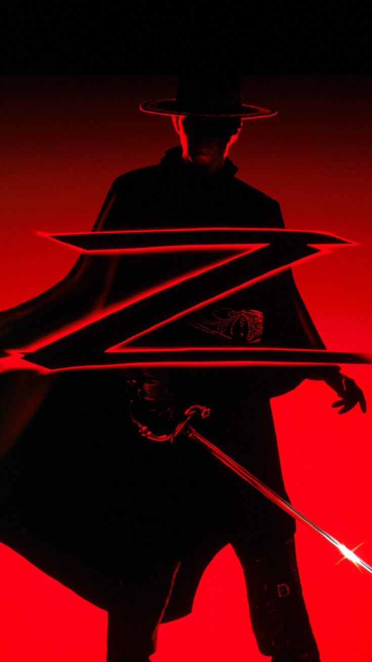736x1309 Zorro film. The mask of zorro wallpaper, Zorro logo on black background, Mask of zoro