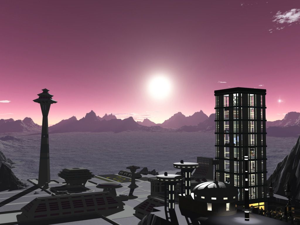 1024x768 Starbase Colony. Starstation Computer Art