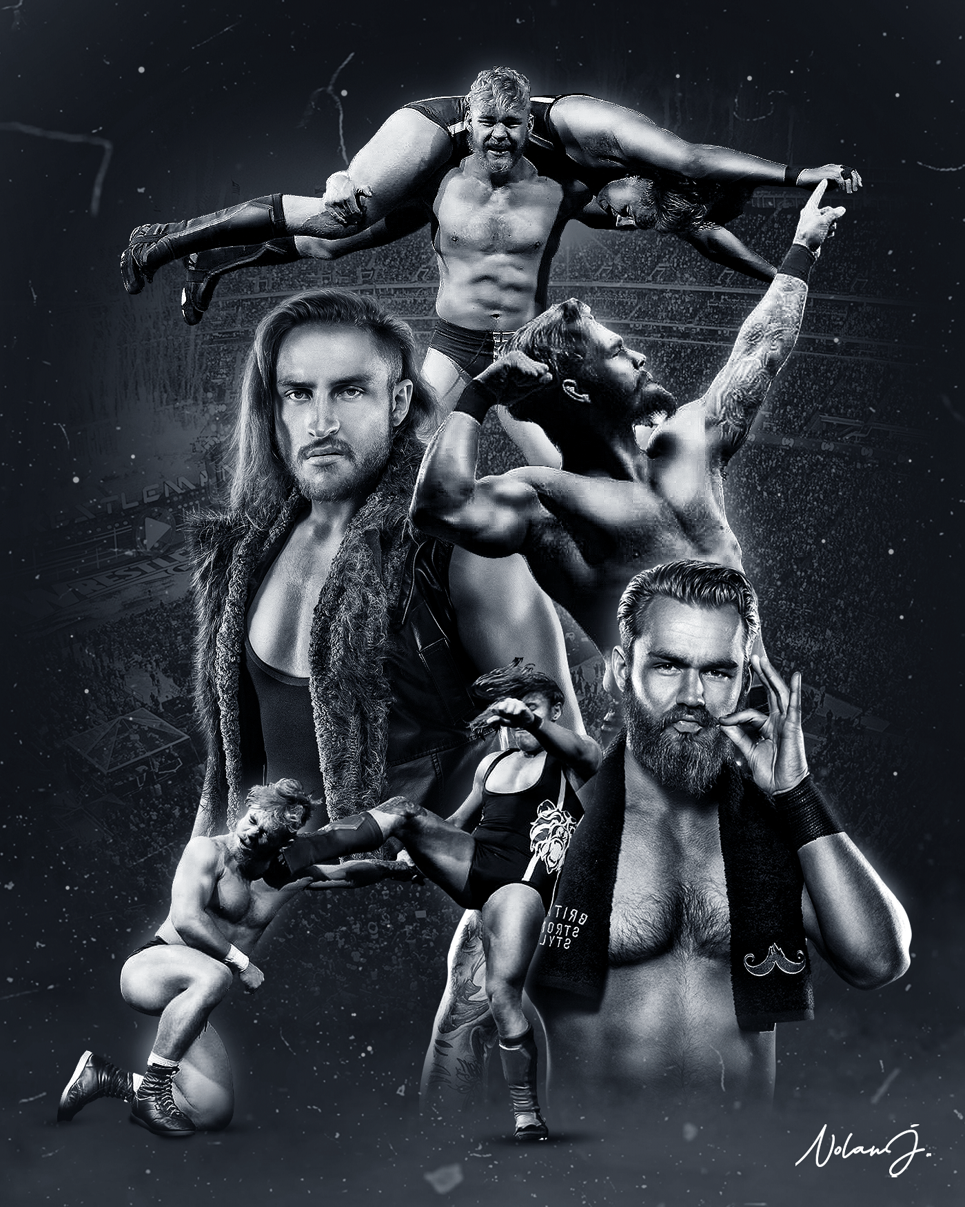 1400x1750 NXT UK - Pete Dunne vs. Tyler Bate (1). Image - Behance