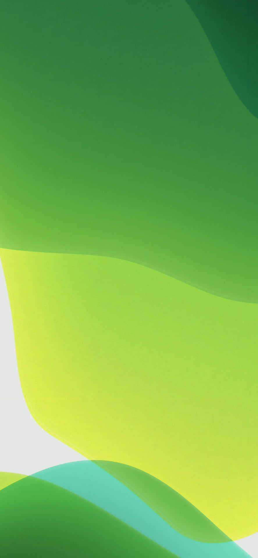 887x1920 Download iOS 13 White With Yellow And Green Background