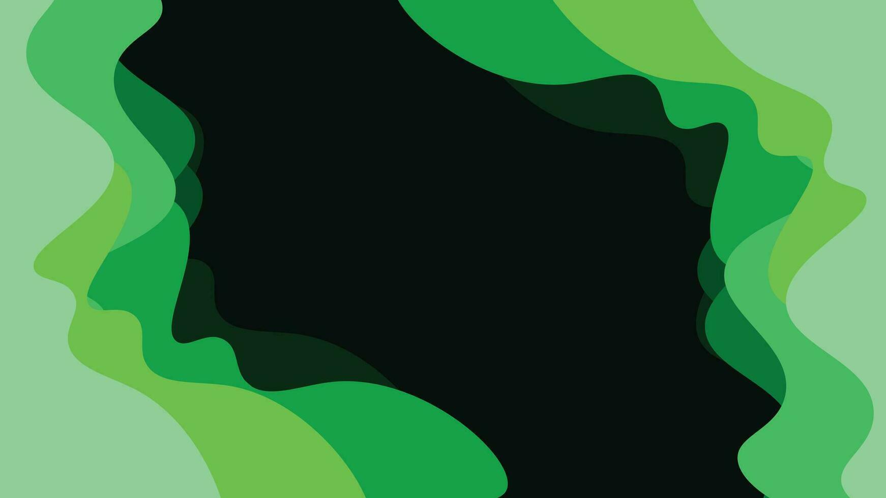 1742x980 Abstract different layer dark green background. This creative layer wavy background will help you to express your view to the world