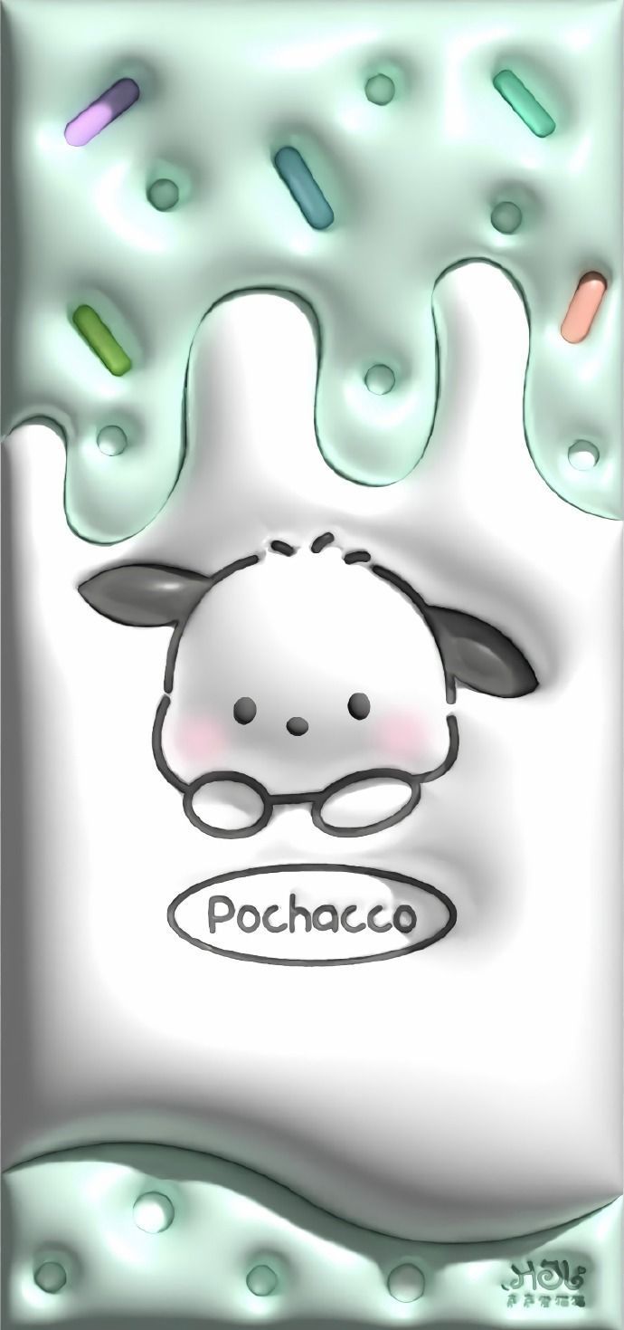 690x1469 Sanrio bubble wallpaper. Pochacco 3D wallpaper, 3D wallpaper iphone sanrio, 3D wallpaper cute
