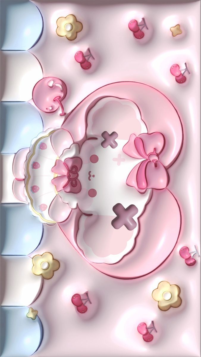 676x1200 Pink Hello Kitty Cake. Pink 3D wallpaper ipad, 3D sanrio wallpaper laptop, 3D hello kitty laptop wallpaper