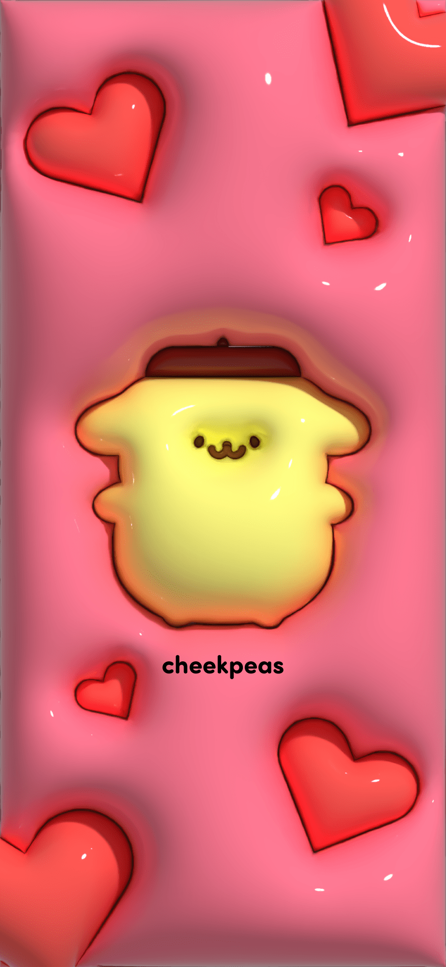 887x1920 Sanrio 3D Wallpaper