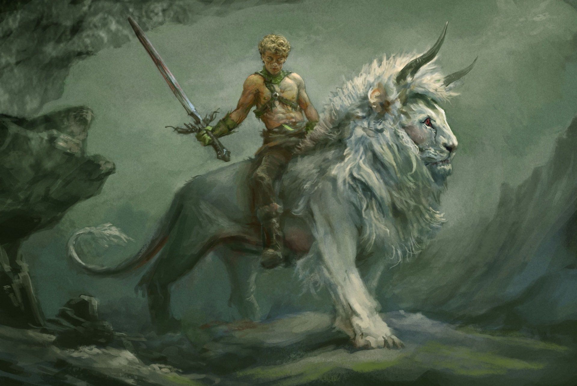 1920x1286 White Lion Rider