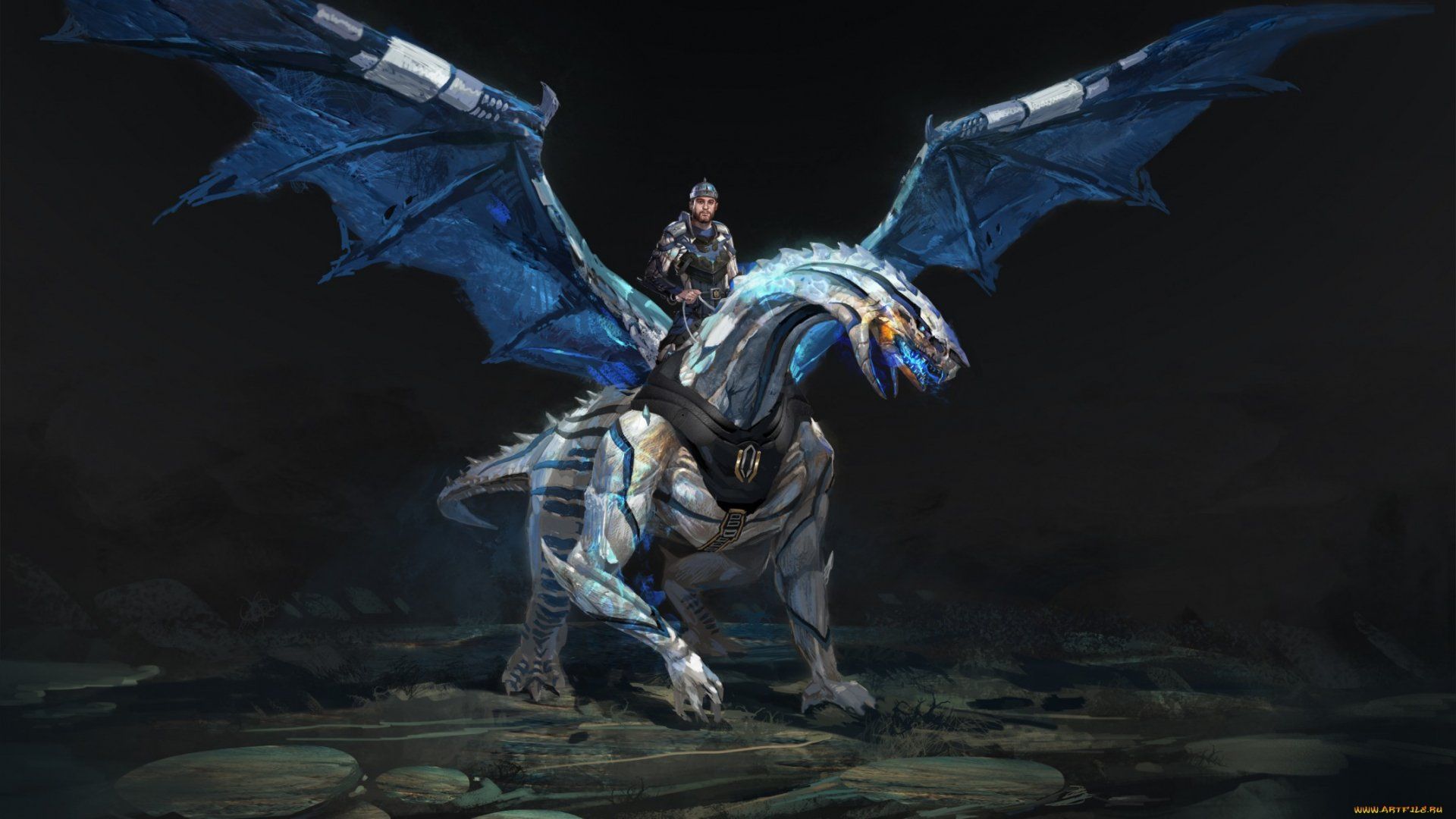 1920x1080 Majestic Fantasy Dragon Rider HD Wallpaper