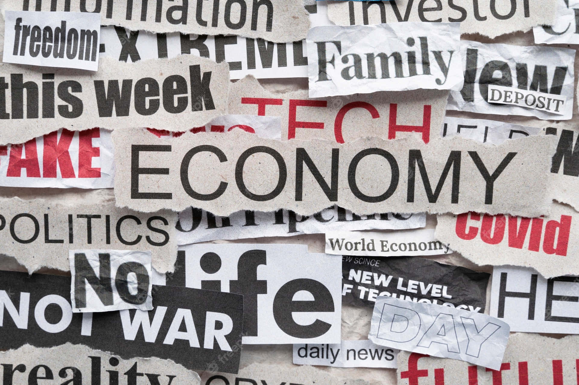 1920x1278 Download Newspaper Collage Cut Outs Background