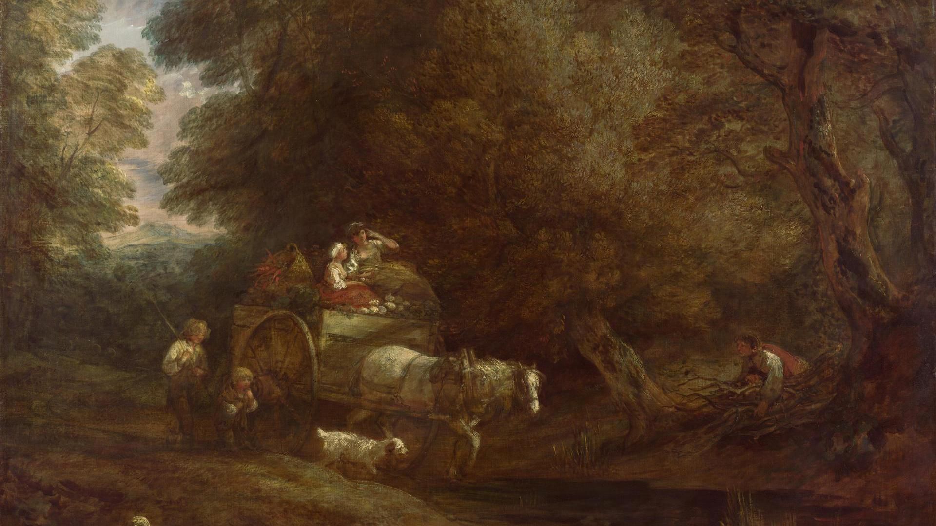 1920x1080 Thomas Gainsborough. The Market Cart. NG80. National Gallery, London