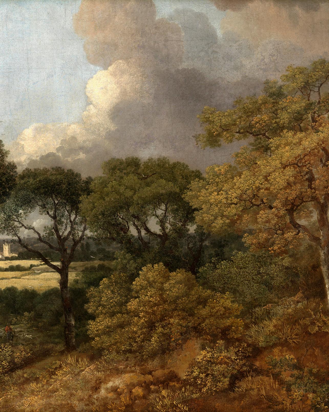 1285x1606 Wooded Landscape with a Peasant Resting Bespoke Mural