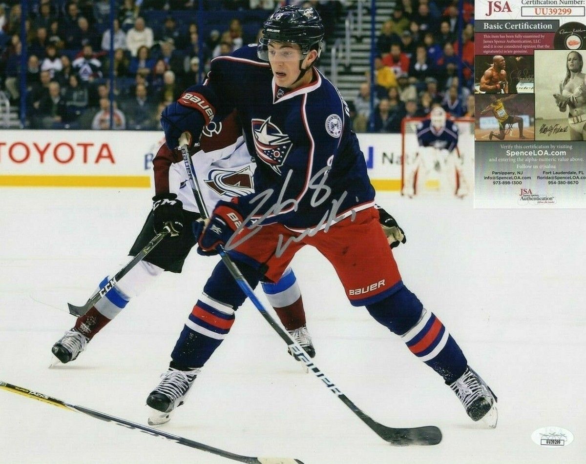 1200x951 Zach Werenski Signed 11x14 Photo w/ JSA COA #UU39299 Columbus Blue Jackets