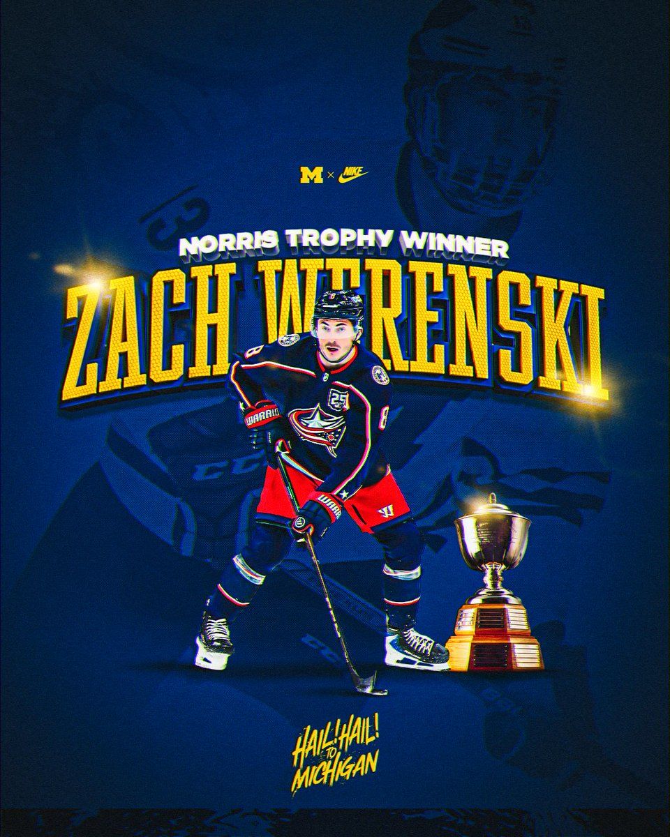 960x1200 Congratulations to Zach Werenski on becoming the latest Wolverine to take home the Norris Trophy as the NHL's best defenseman. More >>