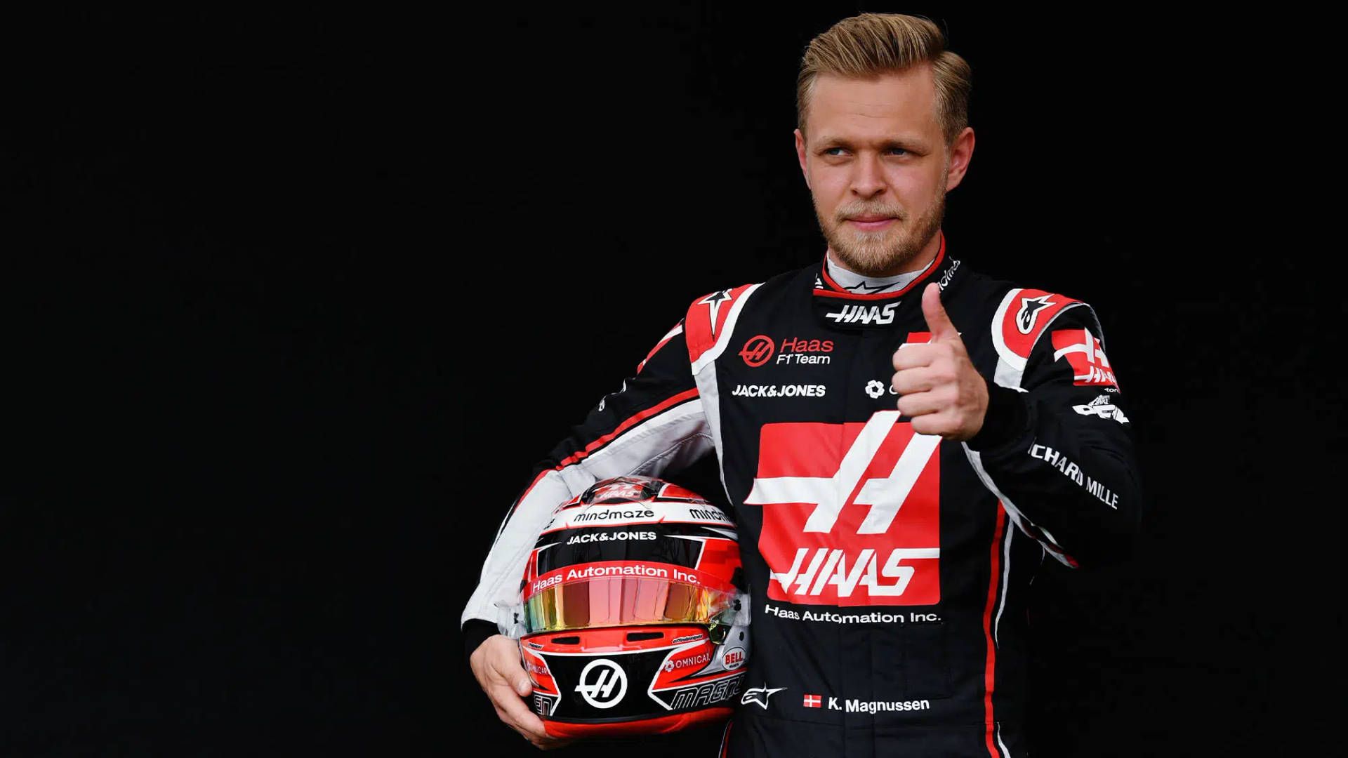 1920x1080 Download Kevin Magnussen Thumbs Up Wallpaper