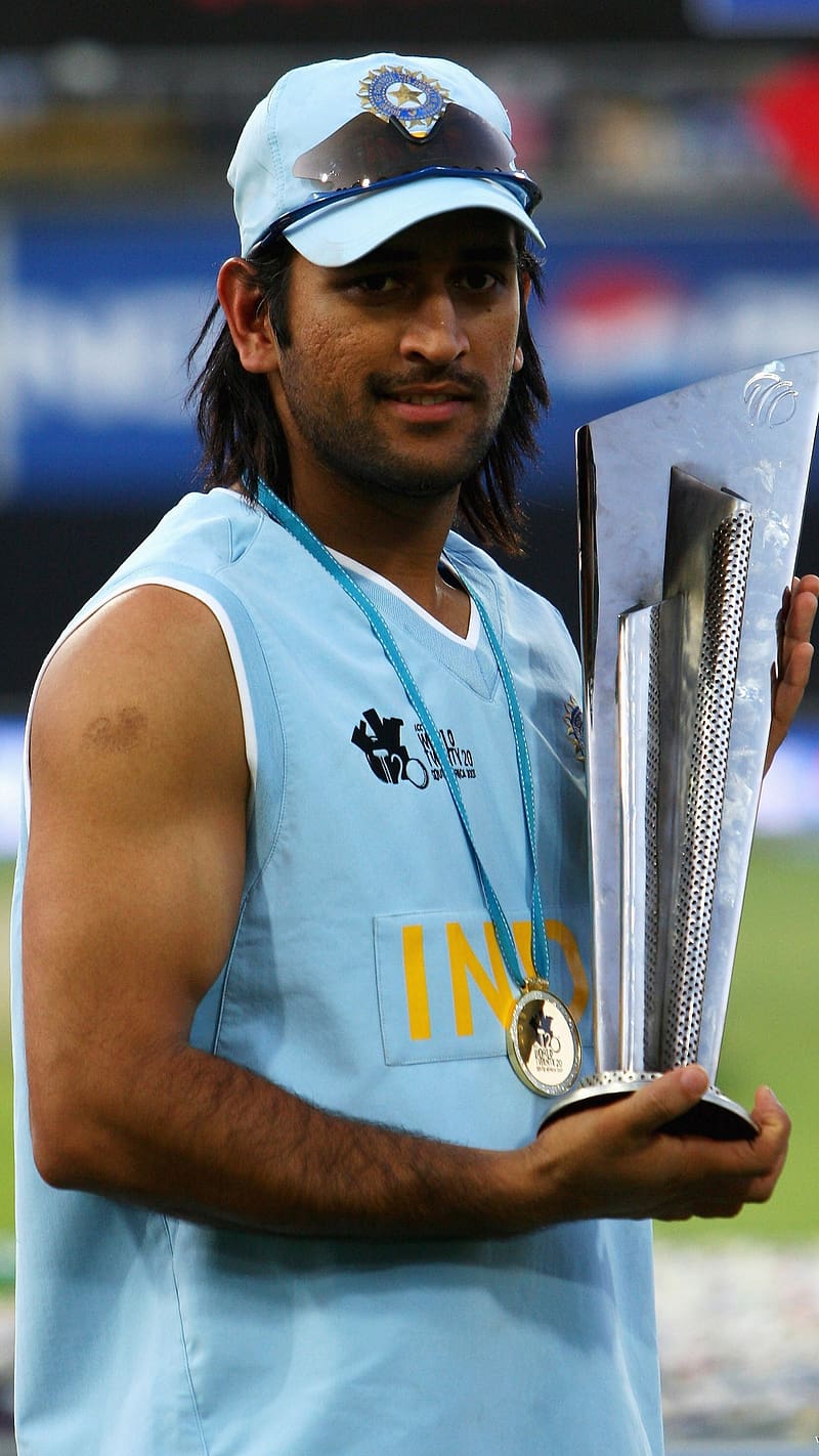 800x1422 Dhoni Icc T20 World Cup, dhoni, icc, t20 world cup, blue jersey, captain, ms dhoni, HD phone wallpaper