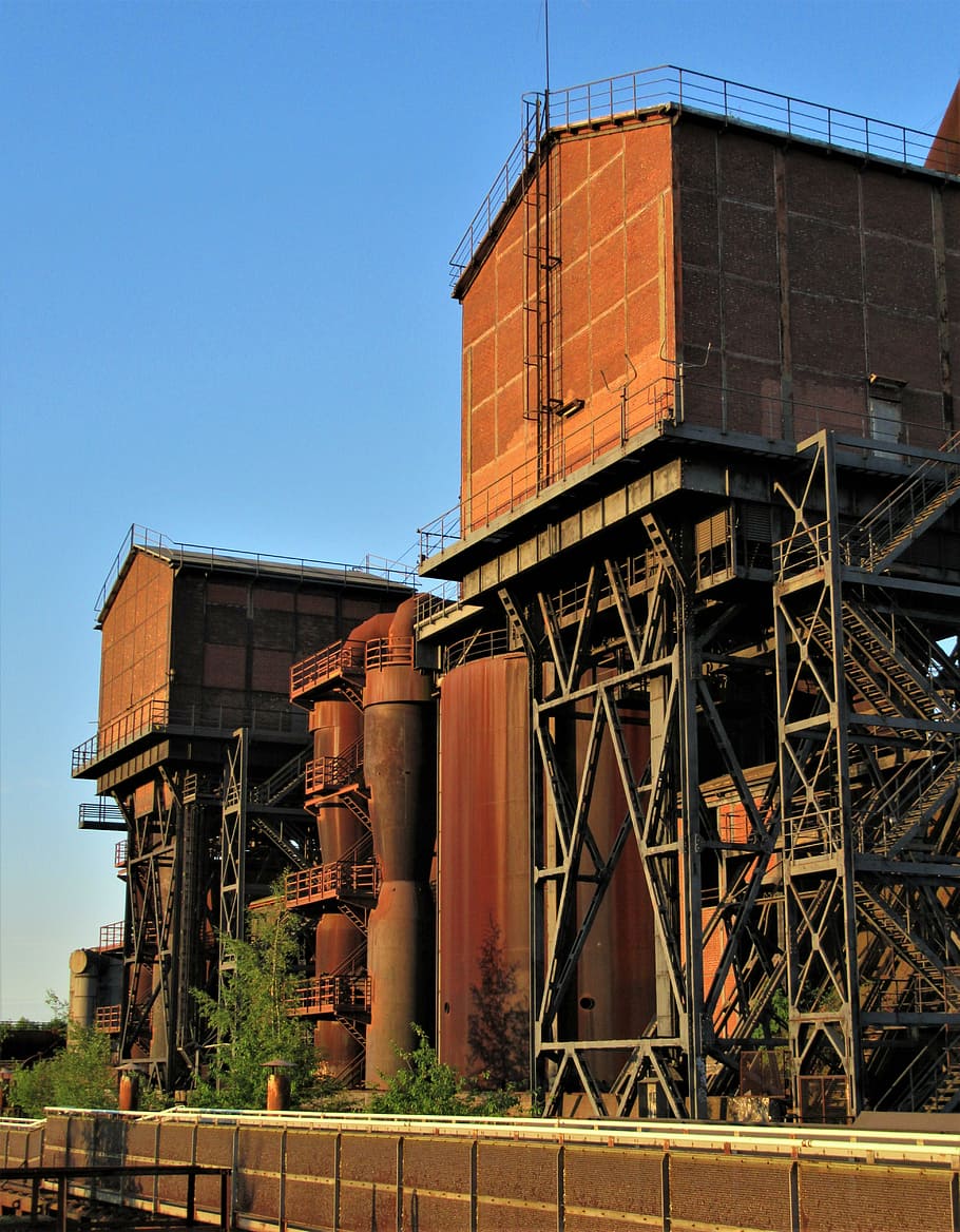 910x1168 HD wallpaper: factory building, industrial plant, steel mill, heavy industry