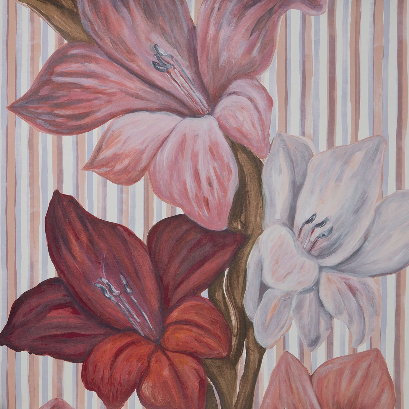 1382x1382 Steel Magnolia Dusty Pink Wallpaper