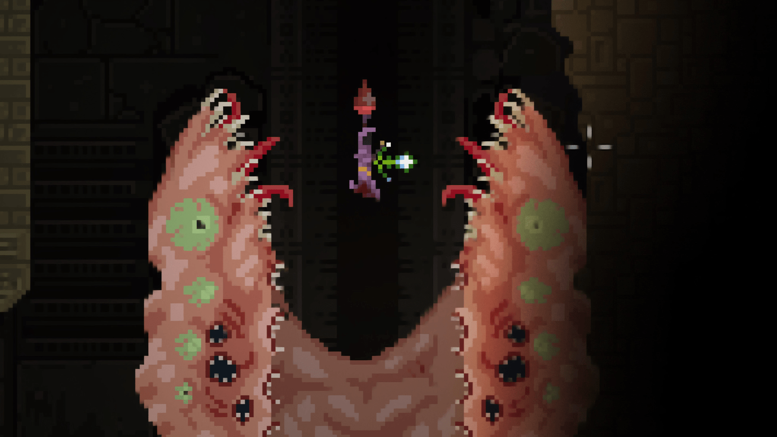 1600x900 Do not play this Noita mod that sends you down horrible pits of meat and eyeballs. Rock Paper Shotgun