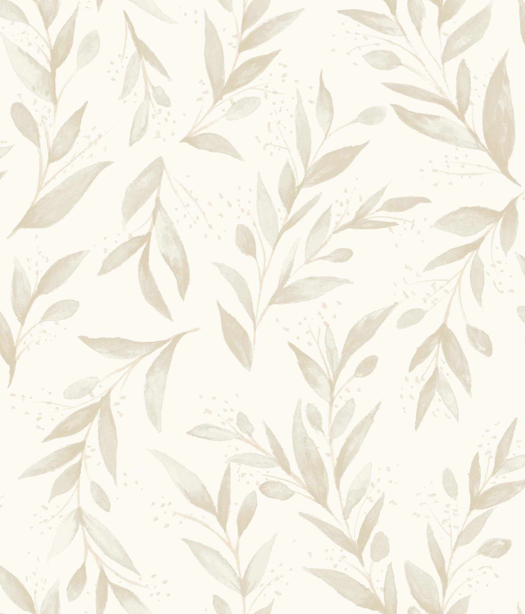1708x2000 Olive Branch Wallpaper- Beige