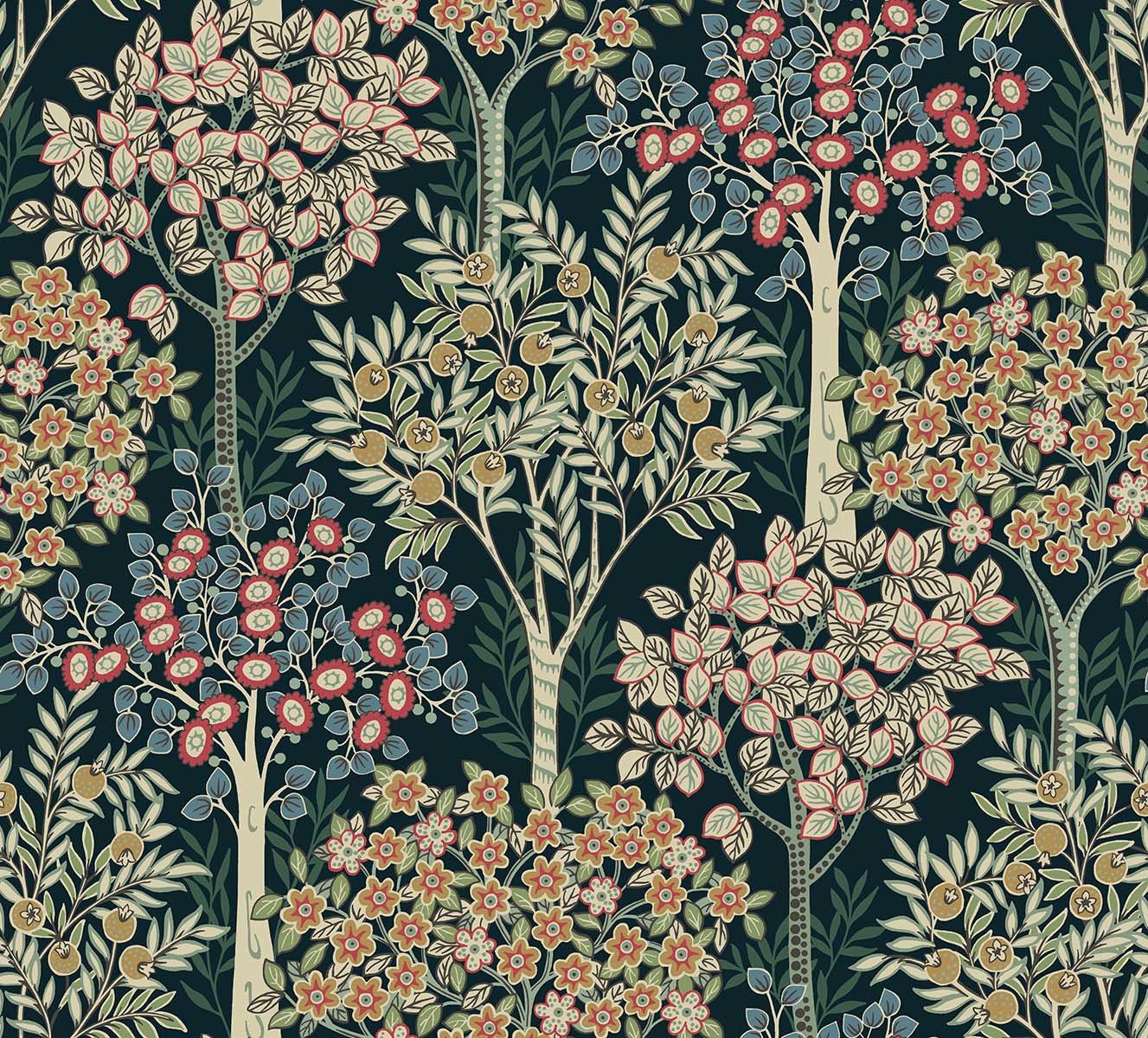1327x1200 TJ40306 Grove Mulberry Tree Wallpaper By Galerie Roll