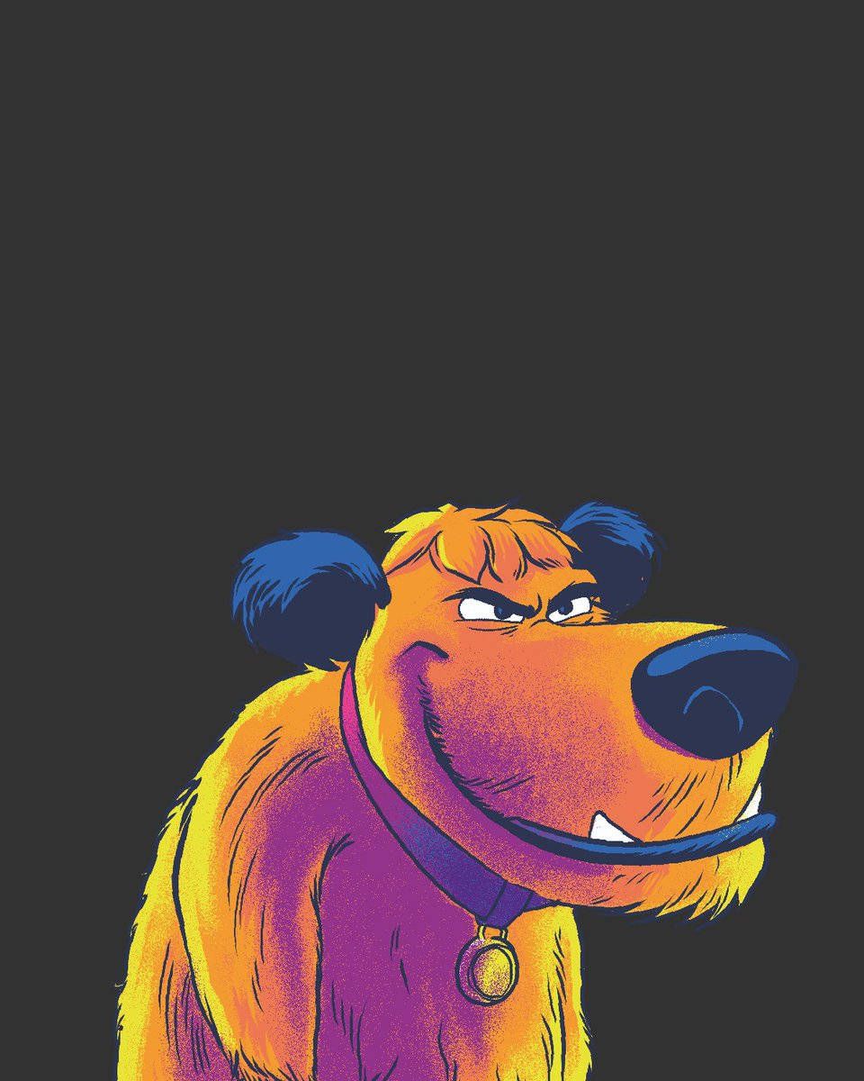 960x1200 Download Vintage Cartoon Character Muttley in Action Wallpaper