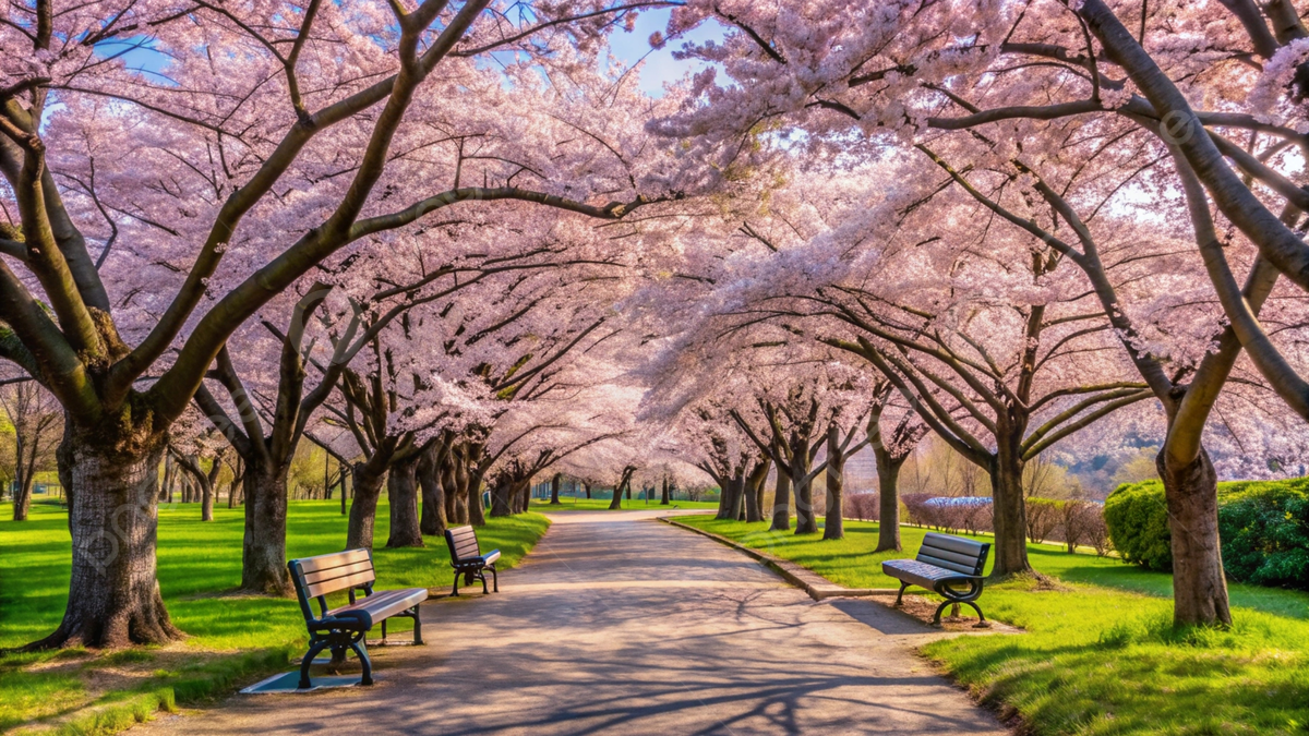 1200x675 Cherry Blossom Serenity A Peaceful Spring Day, Spring, Sakura, Garden Background Image And Wallpaper for Free Download