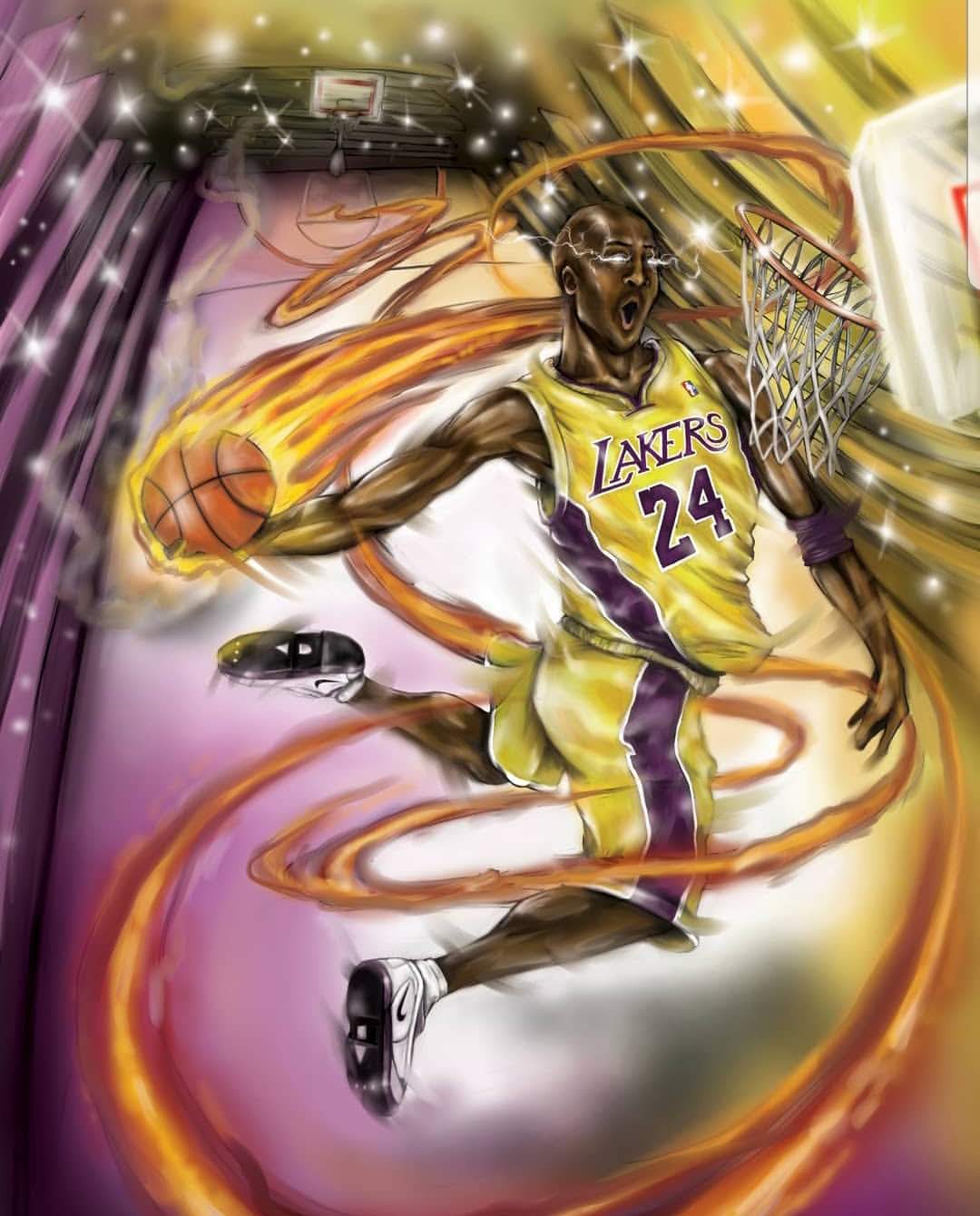 1080x1340 Wanted to show people my Kobe painting. I did it like the old NBA Jam video games