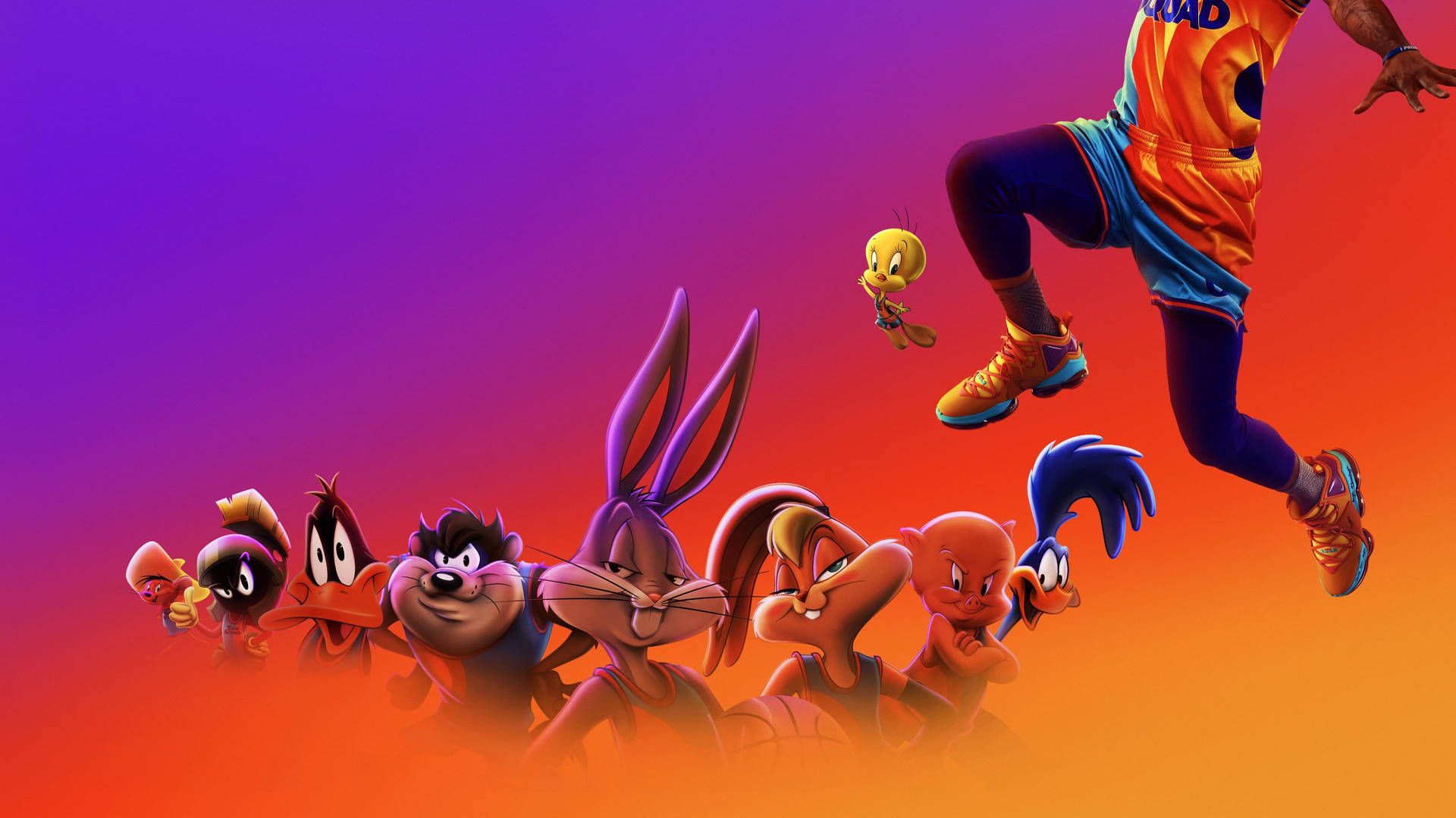 1920x1080 Download The Looney Tunes join forces with NBA stars to go up against the Aliens in Space Jam 2! Wallpaper