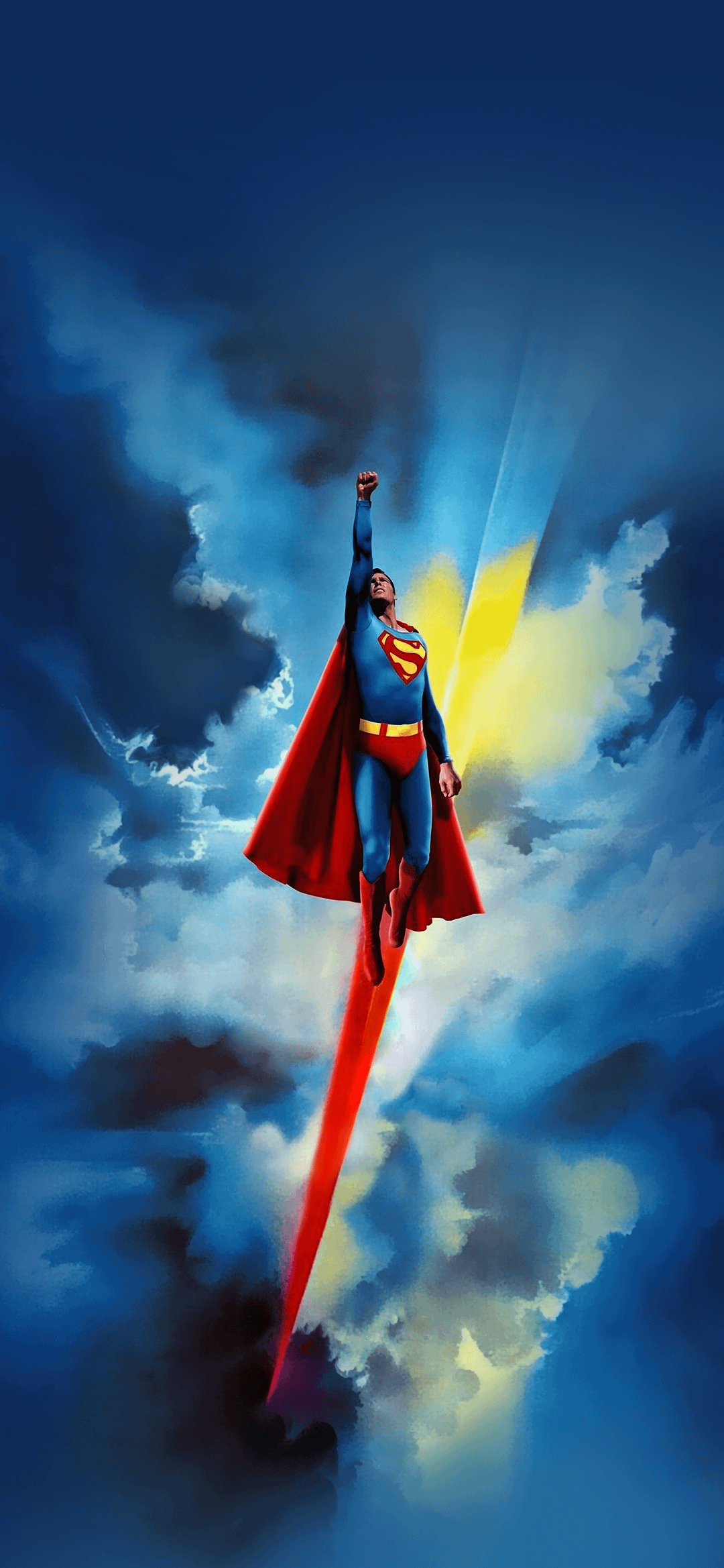 1080x2338 Film TV Removed The Text From The Superman 78 Poster And Made A Mobile Wallpaper
