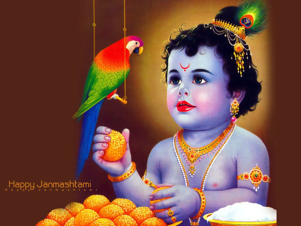 1024x768 Bhagwan Ji Help me: HD Shri Krishna Janmashtami Wallpaper
