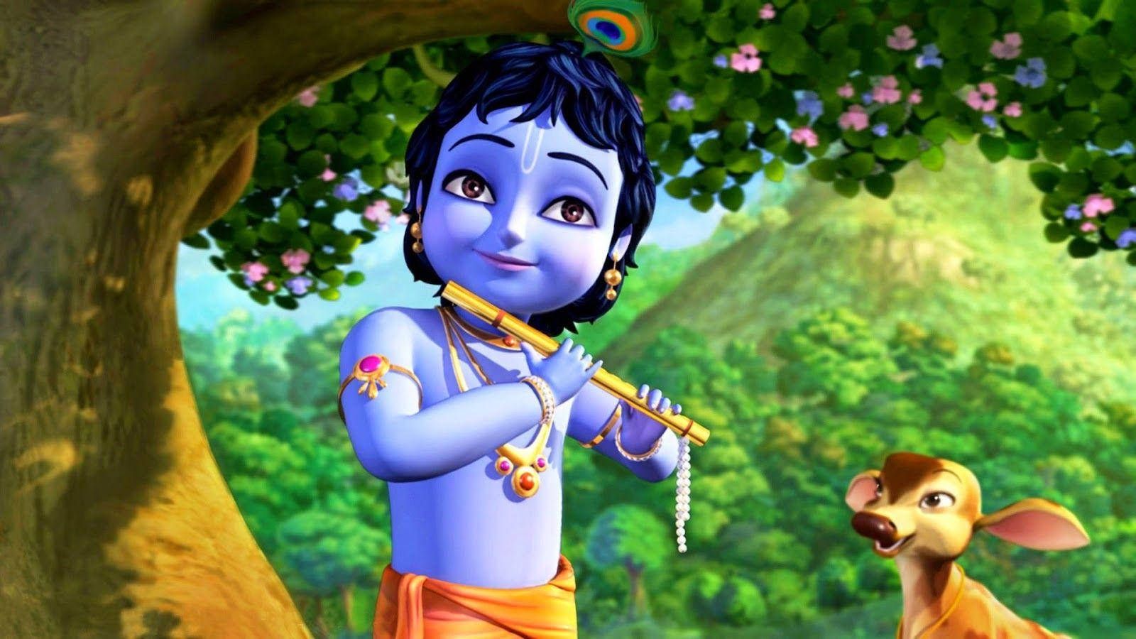 1600x900 Little Krishna Wallpaper