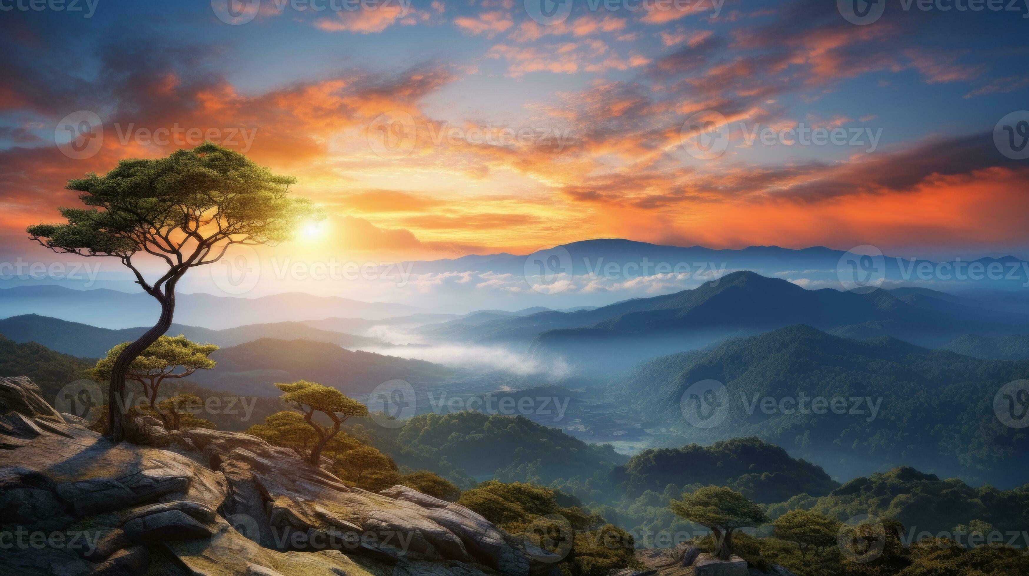 3497x1960 Enchanting landscape wallpaper, capturing Earth's scenery. Generative AI