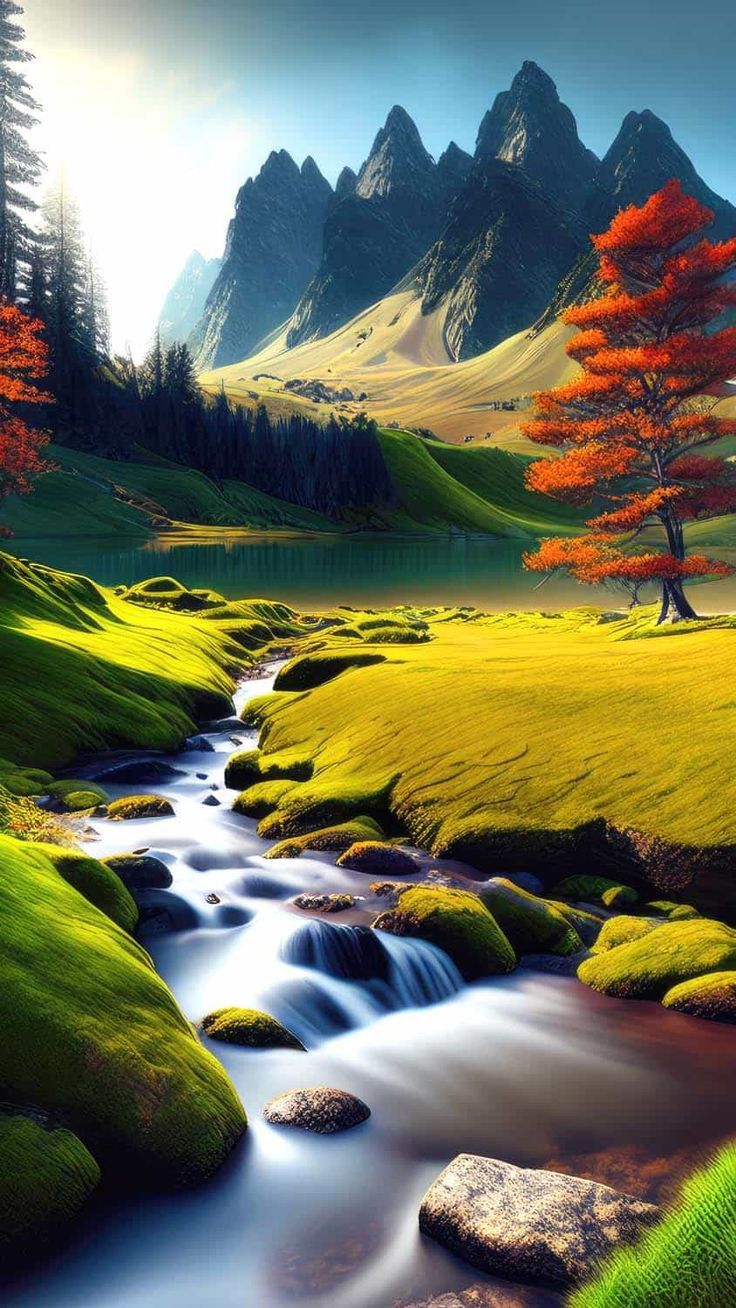 736x1308 Nature Scenery Ai Art iPhone Wallpaper HD