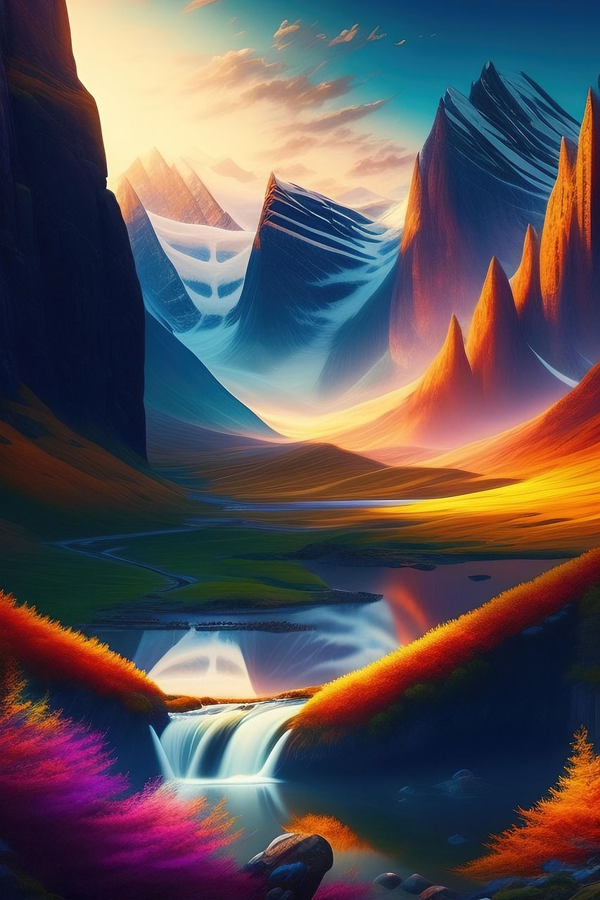 853x1280 Download Ai Generated Nature Wallpaper. Royalty Free Stock Illustration Image