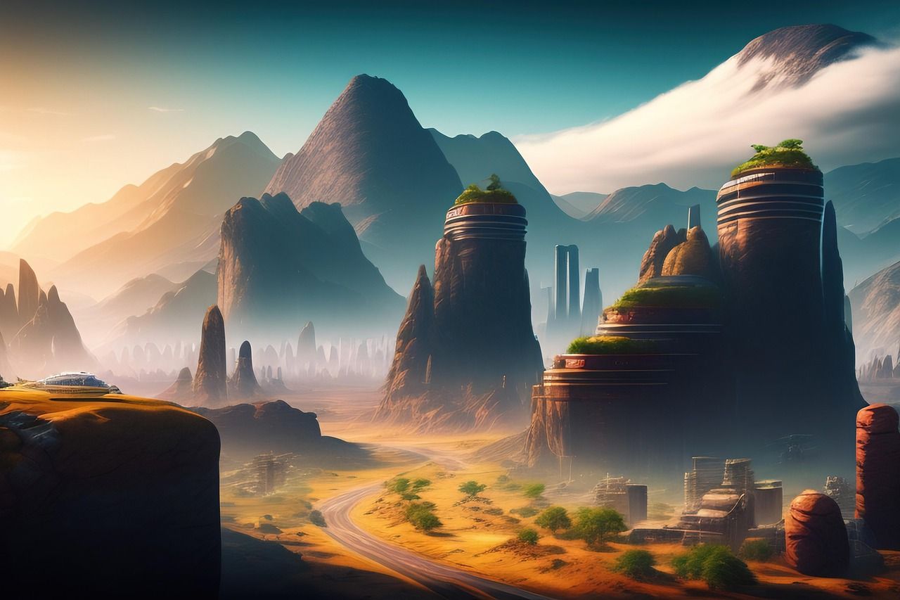 1280x853 Download Ai Generated Landscape Wallpaper. Royalty Free Stock Illustration Image