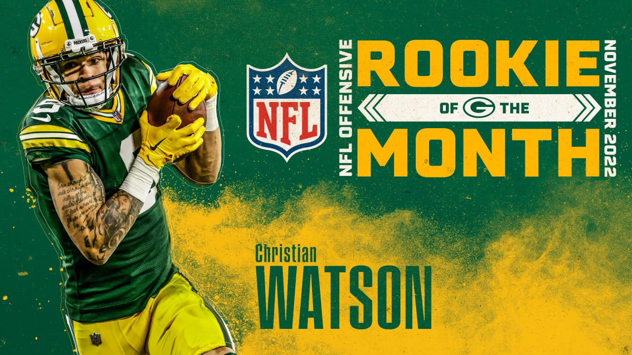 1280x720 Packers WR Christian Watson named NFL Offensive Rookie of the Month for November