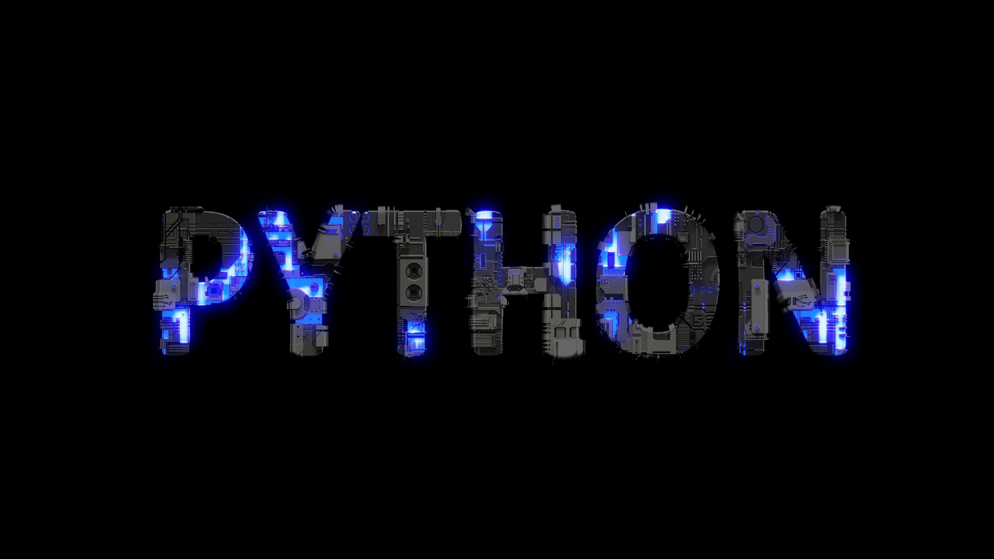 3840x2160 Python Wallpaper 4K, Futuristic, Programming language