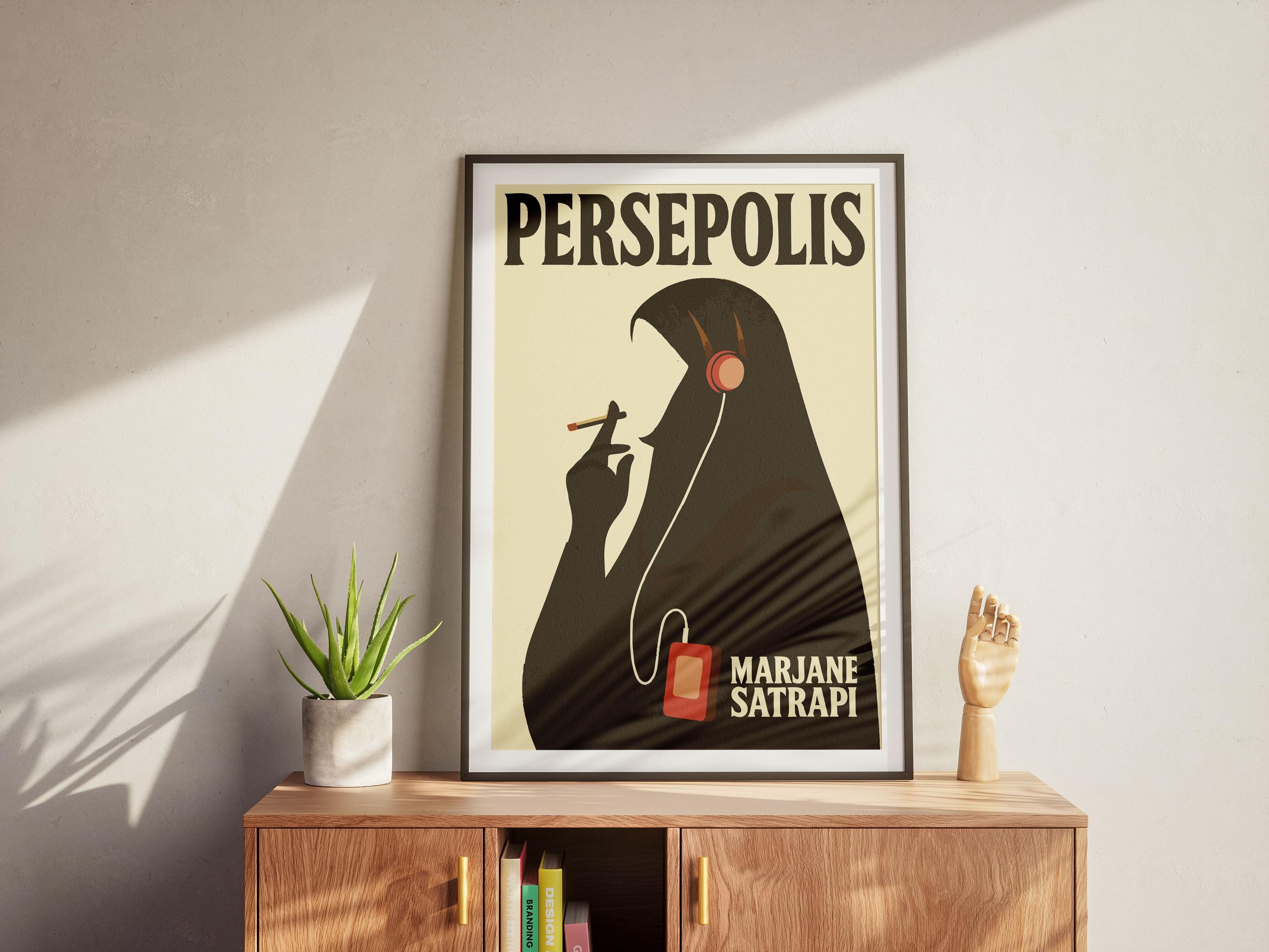 3000x2250 Persepolis Poster, Marjane Satrapi Graphic Novel Art, Feminist Decor, Vintage, Wall Art, Movie, Modern Design, Comic Book, Graphic Novel New Zealand