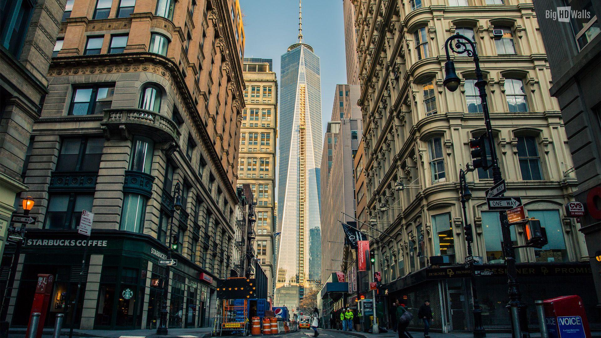 1920x1080 Free download new york scene wallpaper fulton st new york view HD