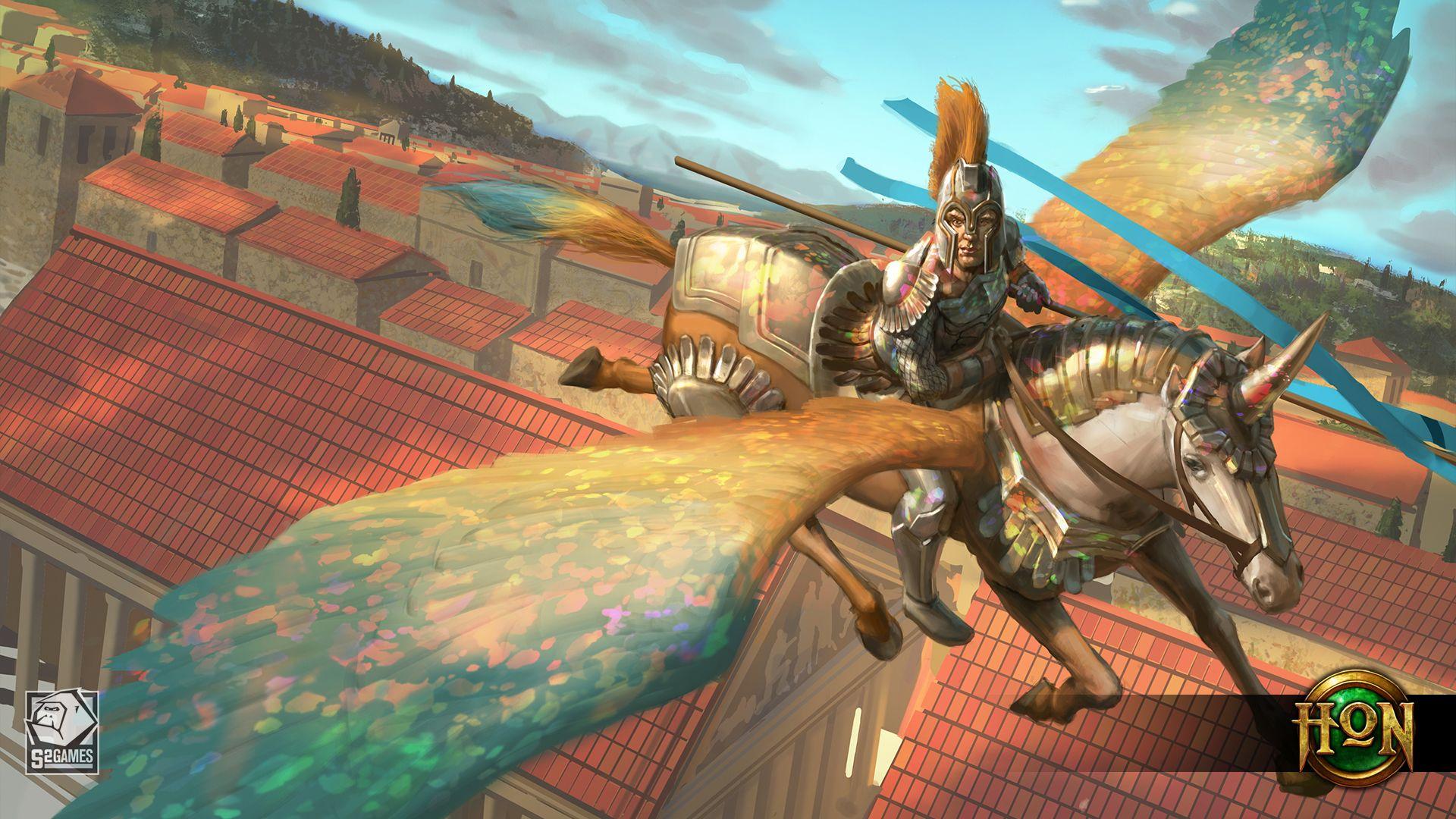 1920x1080 Olympus Armor Pegasus Plague Rider Wallpaper. Heroes of Newerth Lore