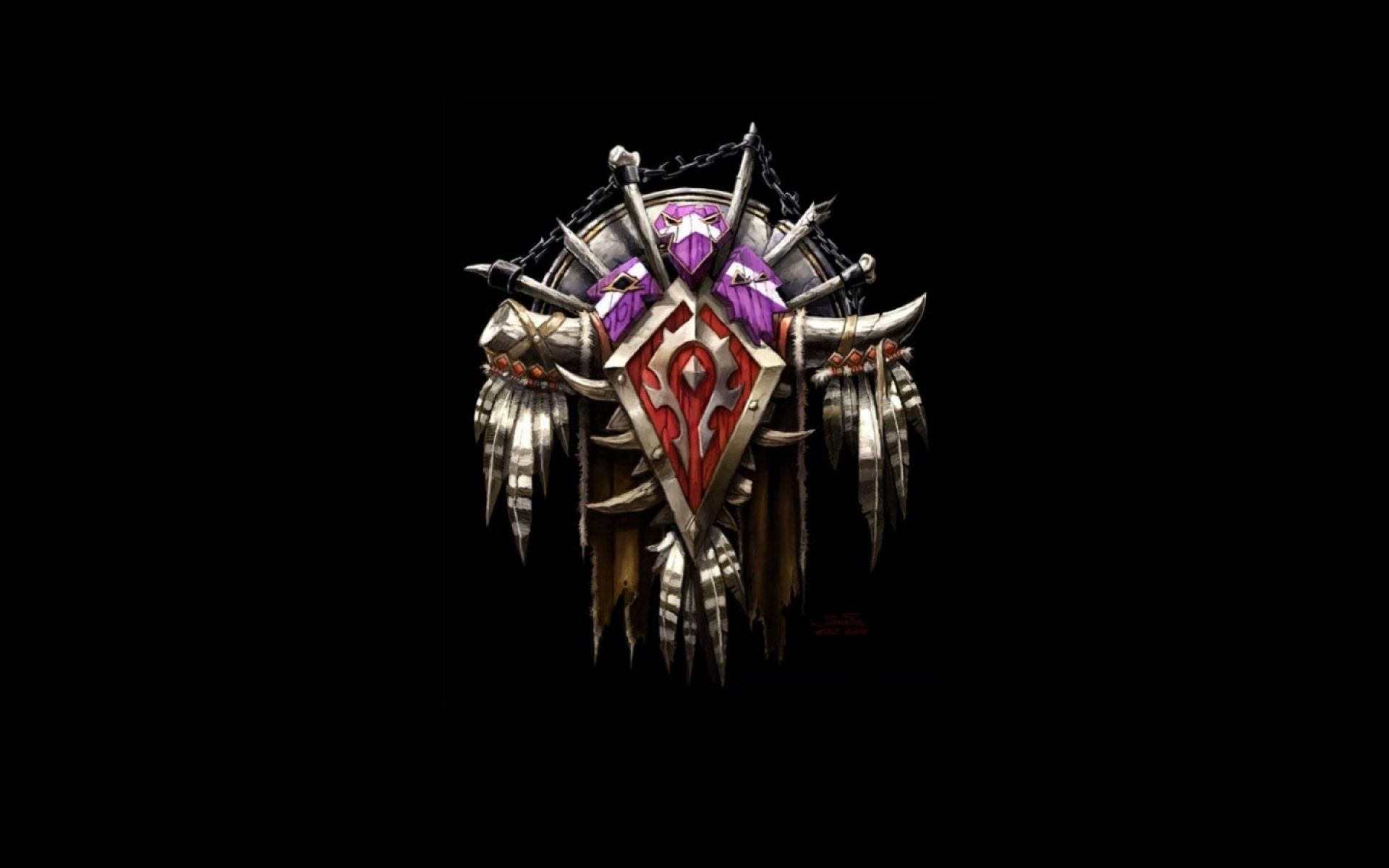 1920x1200 World of Warcraft HD Wallpaper: Horde Emblem Showcasex1200