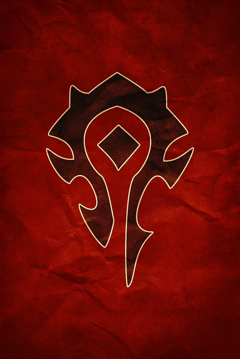 800x1197 For the Horde, blizzard, grunge, logo, orcs, orgrimmar, red, thrall, warcraft, HD phone wallpaper