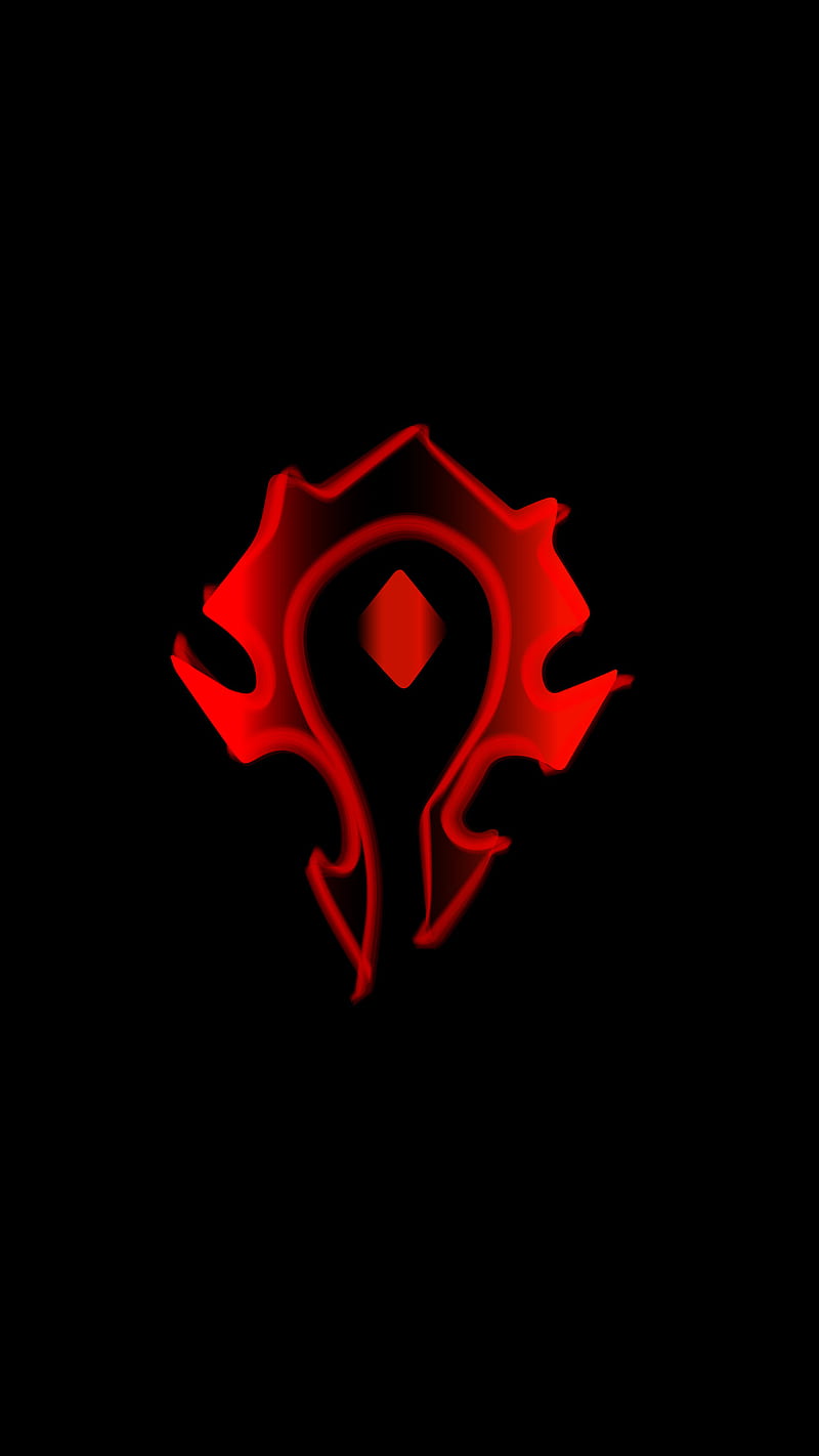 800x1422 Horde logo, black, game, warcraft, HD phone wallpaper