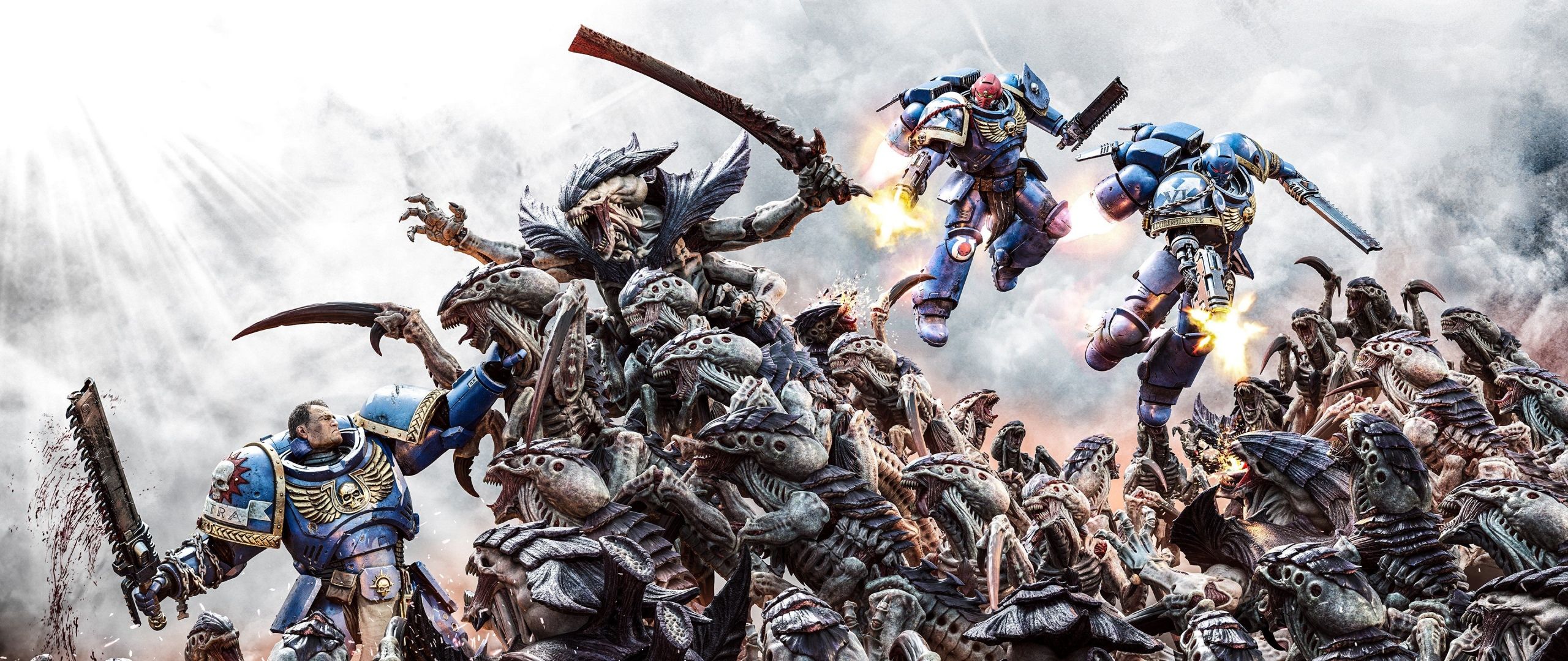 2560x1080 Warhammer 40K Space Marine 2 Wallpaper 4K, Tyranid Horde, Key Art