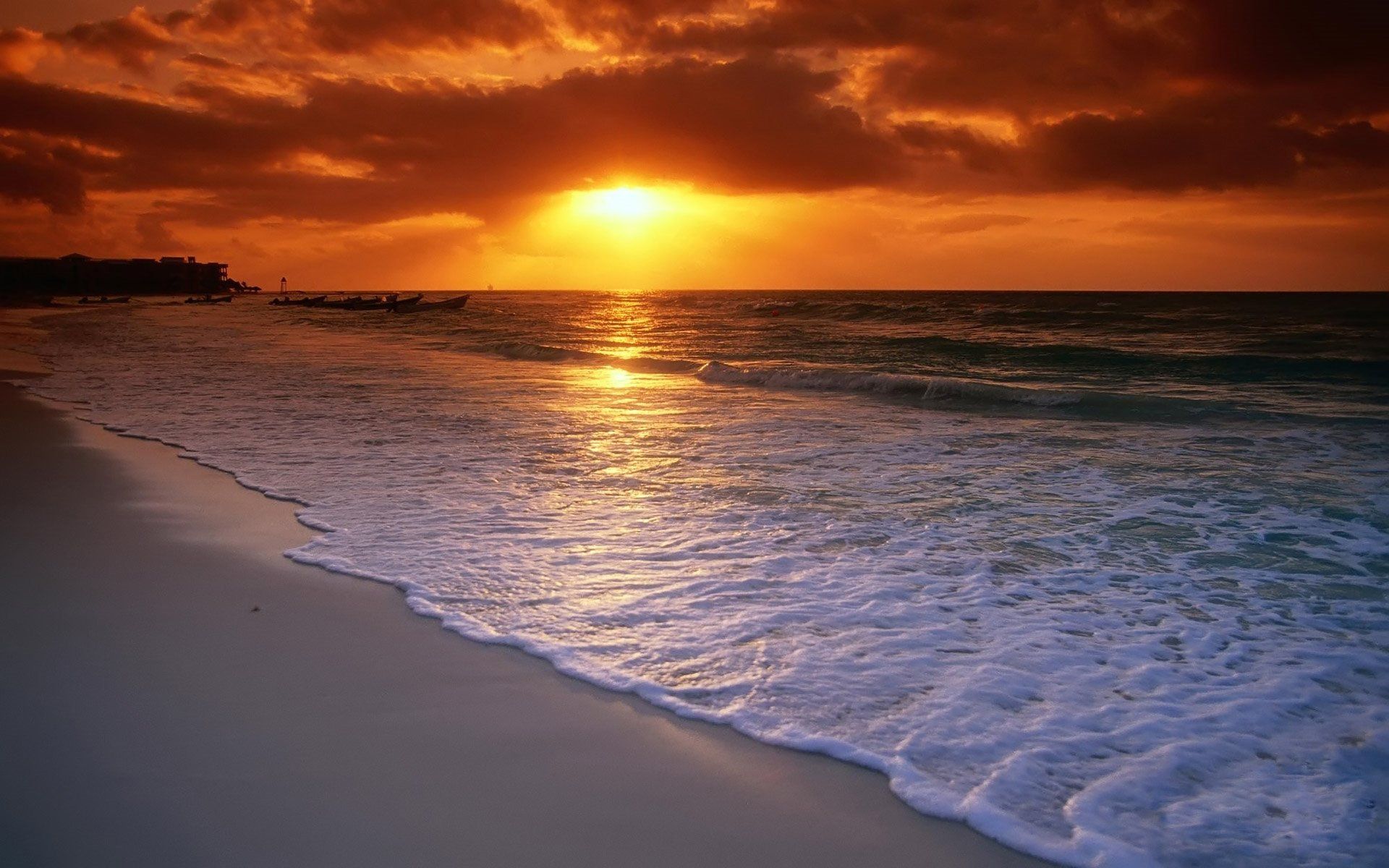 1920x1200 Breathtaking HD Beach Sunset Photography Wallpaperx1200