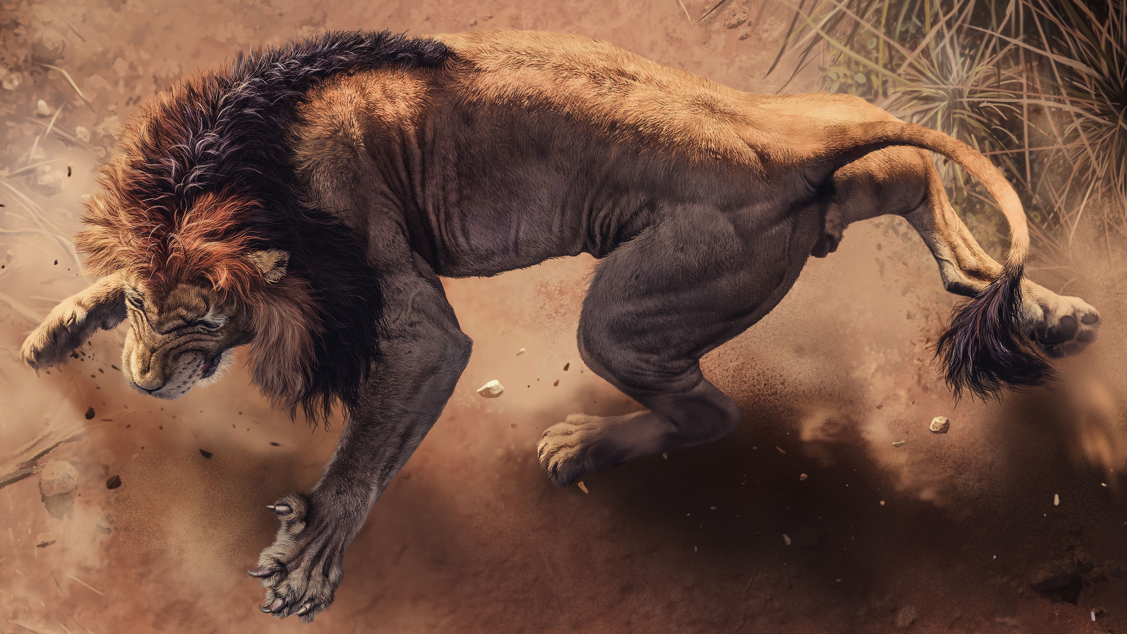3840x2160 How To Survive a Lion Attack