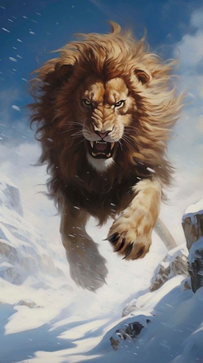 415x740 Lion Attack Power Photo Free High Quality Picture