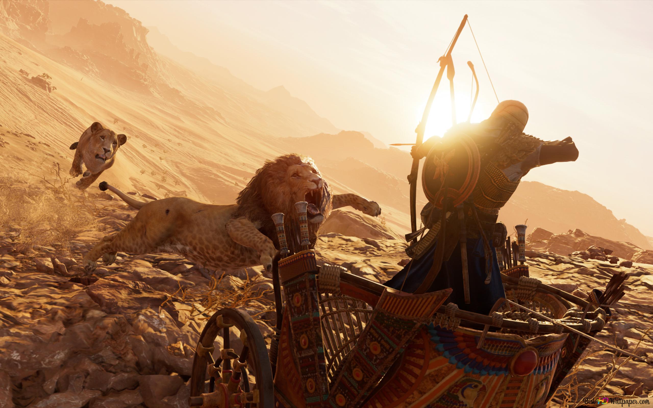 2560x1600 Assassin's Creed Origins Attack 4K wallpaper download