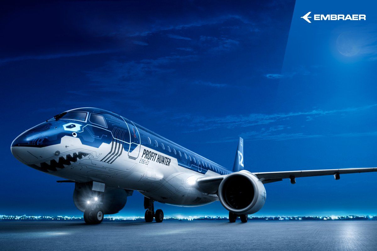 1200x800 This #WallpaperWednesday was made for you to get a brand new #E190E2 Tech Shark wallpaper either for your mobile or desktop! Download now: #WeAreEmbraer #EmbraerStories