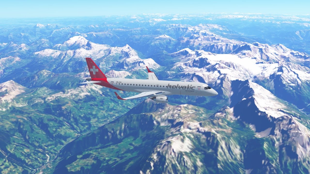 1280x720 Helvetic Airways (2L1628) Embraer E190 Zürich Milan